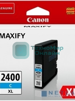 Картридж струйный Canon PGI-2400XL голубой, 1500 стр., для MAXIFY iB4040/МВ5040/МВ5340