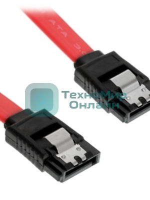 Кабель интерфейсный SATAIII Cablexpert CC-SATAM-DATA-0.3M, 30 см, 7pin/7pin, защелка, пакет