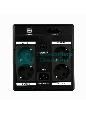 Источник бесперебойного питания ExeGate SpecialPro Smart LLB-1500.LCD.AVR.4SH.USB 1500VA/950W, LCD, AVR, 4*Schuko, USB, черный