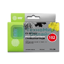 Картридж струйный Cactus CS-PFI102Y желтый (130мл) для Canon IP iPF500/iPF600/iPF700/MFP M40/iPF765/LP17/LP24
