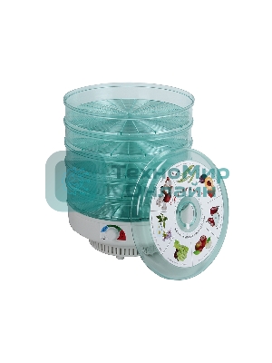 Сушилка для овощей Великие реки Ветерок-5, 5 поддонов, цв.упаковка, прозрачный