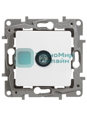 Розетка телевизионная проходная, 15дБ, бел. ETIKA