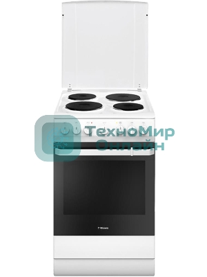 Плита электрическая Hansa FCEW54109 белый, конфорок 4 шт, духовка 65 л, 50 см x 85 см x 60 см