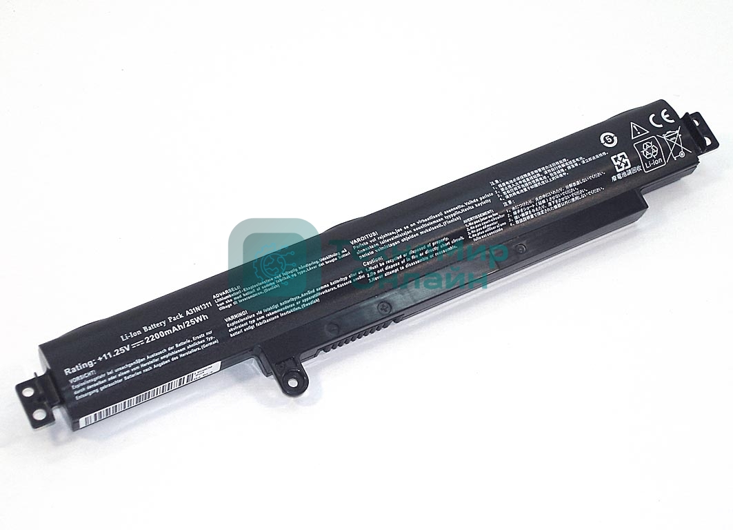 Аккумуляторная батарея для ноутбука Asus X102BA 11.25V 2600mAh OEM черный