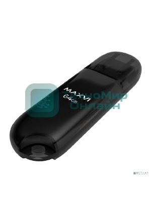 Флешка USB Maxvi P1 black (FD64GBUSB20C10P1), 64Gb, USB 2.0, R/W 12/5, черный