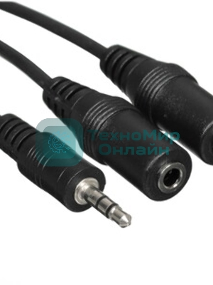 Кабель аудио сигнала Cablexpert, Jack3.5 нушники + 3.5 микрофон-> Jack3.5 4pin, длина 20 см, белый