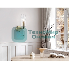 Настенный светильник Ambrella light LH55204 BS/CL латунь/прозрачный E14 max 40W 150*80*280