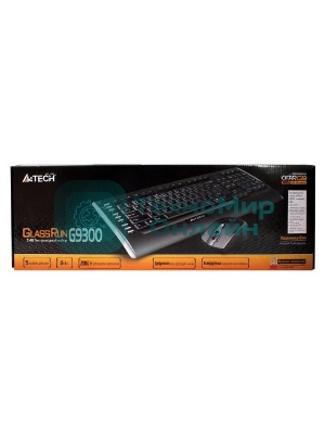 Комплект клавиатура+мышь A4TECH 9300F беспроводной, USB, 2000 DPI, чёрный