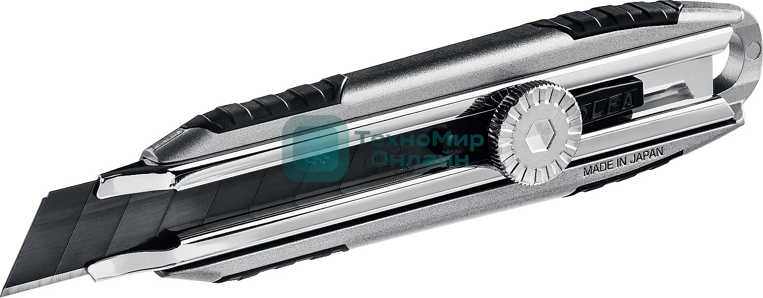 Нож OLFA OL-MXP-L X-design, цельная алюминиевая рукоятка, винтовой фиксатор, 18 мм