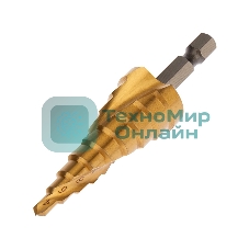 Сверло по металлу ступенчатое Kranz ТИТАН 4,0-20,0 мм 76 мм 65 HRC Р6М5 TiN