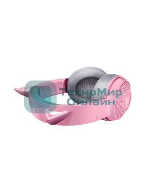 Беспроводные наушники Razer Kraken Kitty V2 BT Quartz Edition розовый, охватывающие, Bluetooth, RGB-подсветка (ушки), до 40 ч