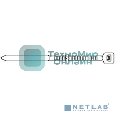 Стяжка Hyperline GT-250IBC нейлоновая неоткрывающаяся, безгалогенная (halogen free), 250x3.6 мм, черный, (100 шт)