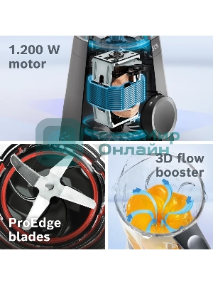 Блендер стационарный Bosch VitaPower Serie 4 MMB6176B 1200Вт черный