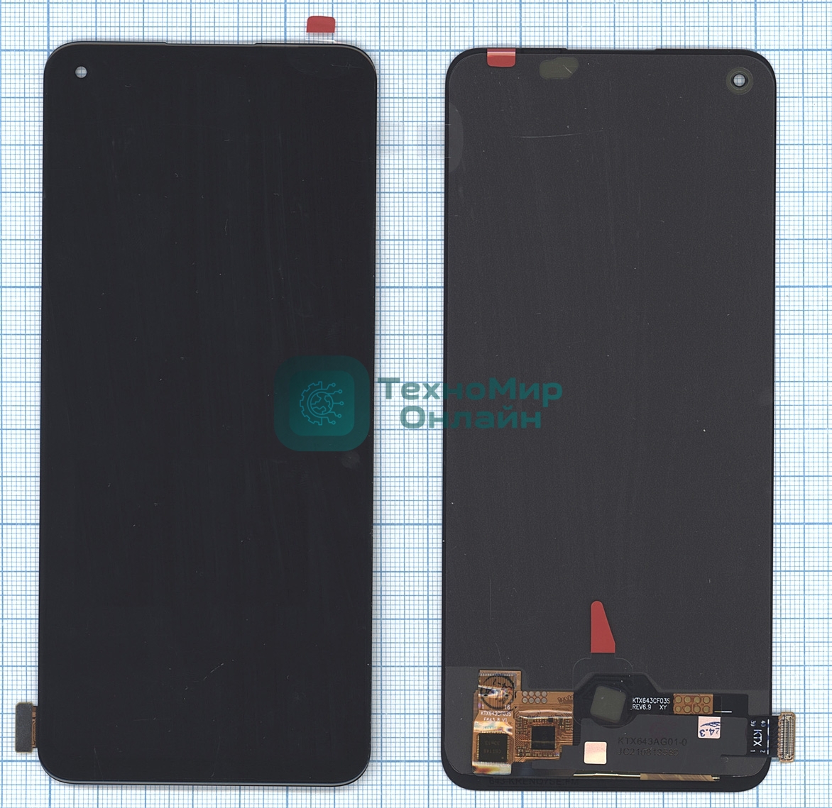 Дисплей для OPPO Reno 8T 4G (CPH2481) в сборе с тачскрином OLED черный