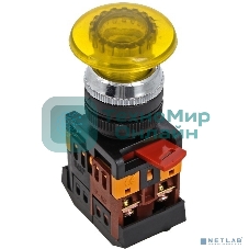 Кнопка EKF AELA-22 pbn-aela-1o-24 желтая с подсветкой NO+NC 24В PROxima