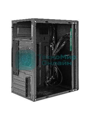 Компьютерный корпус Minitower ExeGate BAA-408 (mATX, без БП, 2хUSB, HD Audio, черный)