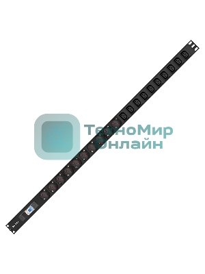 Вертикальный блок розеток с автоматом защиты ExeGate ServerPro PDU-V213 Al-10C1310S-EU2-1P (19