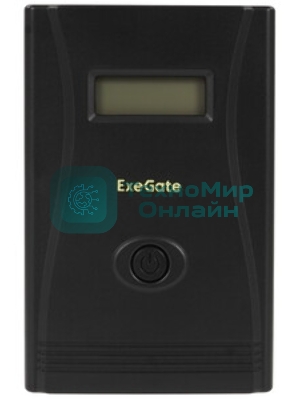 Источник бесперебойного питания ExeGate Smart LB-2200.LCD.AVR.4SH (2200VA/1300W, цветной LCD, AVR, 4*Schuko, батарея 12V 9Ah - 2 шт., металлический корпус, Black)