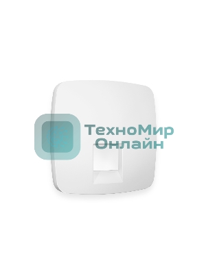 Лицевая панель OMEGA (Белый матовый) для компьютерной/телефонной розетки RJ-45/RJ-11 QUANT OP1320