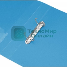 Папка на 2-х D-кольцах Бюрократ -0840/2DBLU A4, пластик, 0.8мм корешок 40мм, внутренний и торцевой карман, синий