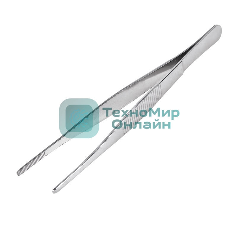Пинцет прямой Rexant рифленый 160 мм (блистер)