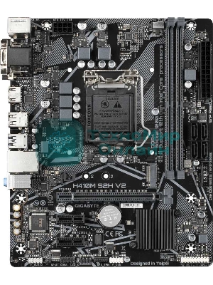 Материнская плата Gigabyte H410M S2H V2, LGA 1200, Intel H470, 2xDDR4, 4xSATA, 1xM.2, 1xPCIe 3.0 x16, 2xPCIe 3.0 x1, 1xDVI-D, 1xHDMI, 1xVGA, 1x 1Gb LAN, 2xUSB-A 3.2 Gen 1, 4xUSB-A 2.0, 3x3.5 мм, 7.1, Micro ATX