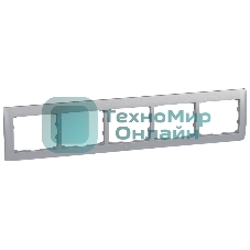 Рамка Galea Life 5 п., мат. алюм., гориз.