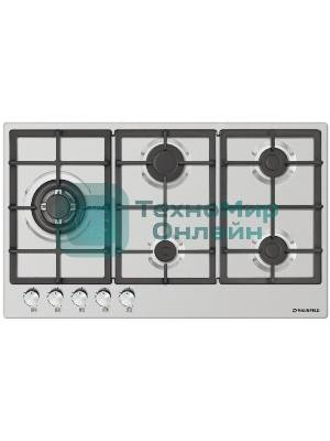Газовая панель Maunfeld EGHS.95.33CS/G, 5 конфорок, нержавеющая сталь, серебристый
