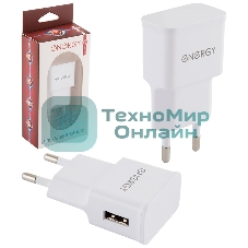 Сетевое зарядное устройство Energy ET-09, 1.0А, белый