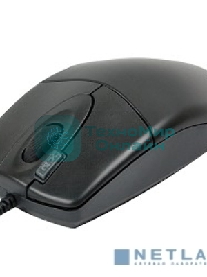 Мышь проводная A4Tech OP-620D черный, 1000 dpi, USB, кнопки - 4
