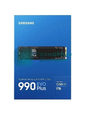 Накопитель SSD Samsung 990 EVO Plus, 1024 Gb, M.2 2280, PCIe 4.0 x4, NVMe, R/W 7150/6300