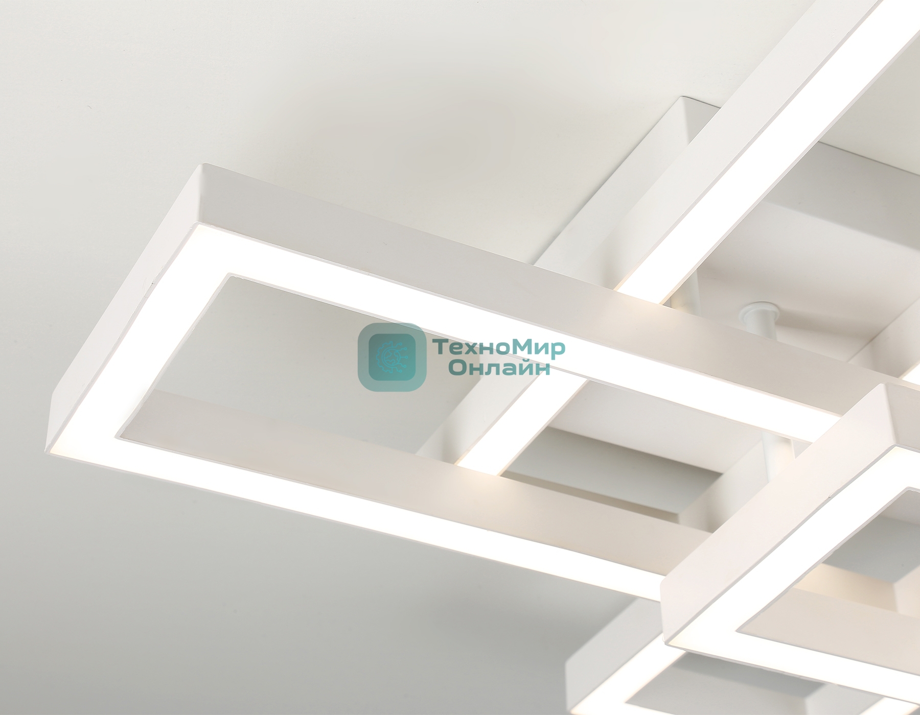 Потолочный светодиодный светильник Ambrella light FA1001/2+2 WH белый 65W 3000K-6400K 550*453*130 (ПДУ ИК)