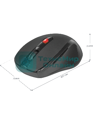 Мышь беспроводная Defender Ultra MM-315 черный, 1600 dpi, радиоканал, USB, кнопки - 6