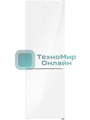 Холодильник Maunfeld MFF185NFW белый глянц. двухкамерный 211/104л морозилка снизу, No Frost