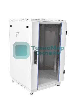 Шкаф коммутационный ЦМО ШТК-М-18.6.6-1ААА 18U 600x600 мм пер. дв. стекл задн. дв. стал. лист 2 бок. пан. направл. под закл. гайки 270 кг серый