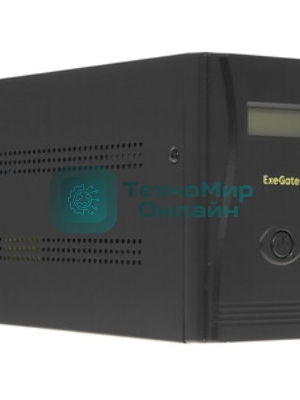 Источник бесперебойного питания ExeGate Smart LB-2200.LCD.AVR.4SH.USB (2200VA/1300W, цветной LCD, AVR, 4*Schuko, USB, батарея 12V 9Ah - 2 шт., металлический корпус, Black)