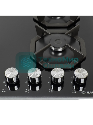 Газовая варочная панель Maunfeld EGHG.64.2CB/G, 4 конфорки, закаленное стекло, черный