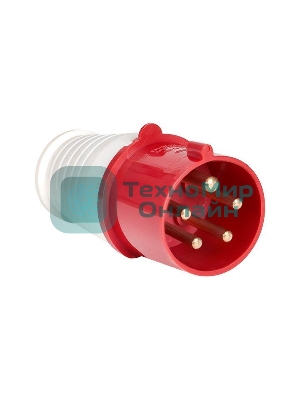 Вилка эл. каб. 32А 3P+E+N 380В IP44 (025) EKF ps-025-32-380