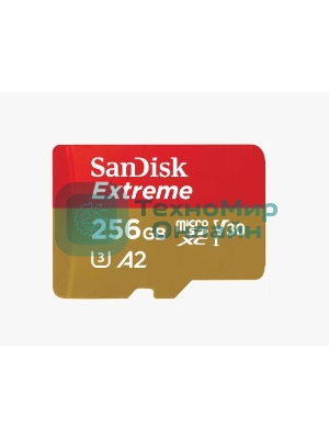 Флеш карта microSD 256Gb SanDisk microSDXC Class 10 UHS-I A2 C10 V30 U3 Extreme 190MB/s