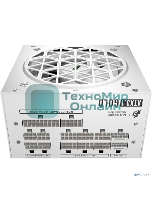 Блок питания 1STPLAYER NGDP GOLD 750W White, ATX 3.1, APFC, 80 PLUS Gold, LLC+DC-DC, full Japan solid-state caps, 120мм fan, full modular, HA-750BA4-WH