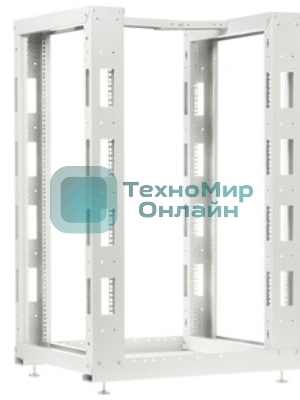 Стойка двухрамная ЦМО СТК-24.2 24U 620 мм X 800 мм направл. закл. гайки 250 кг серый