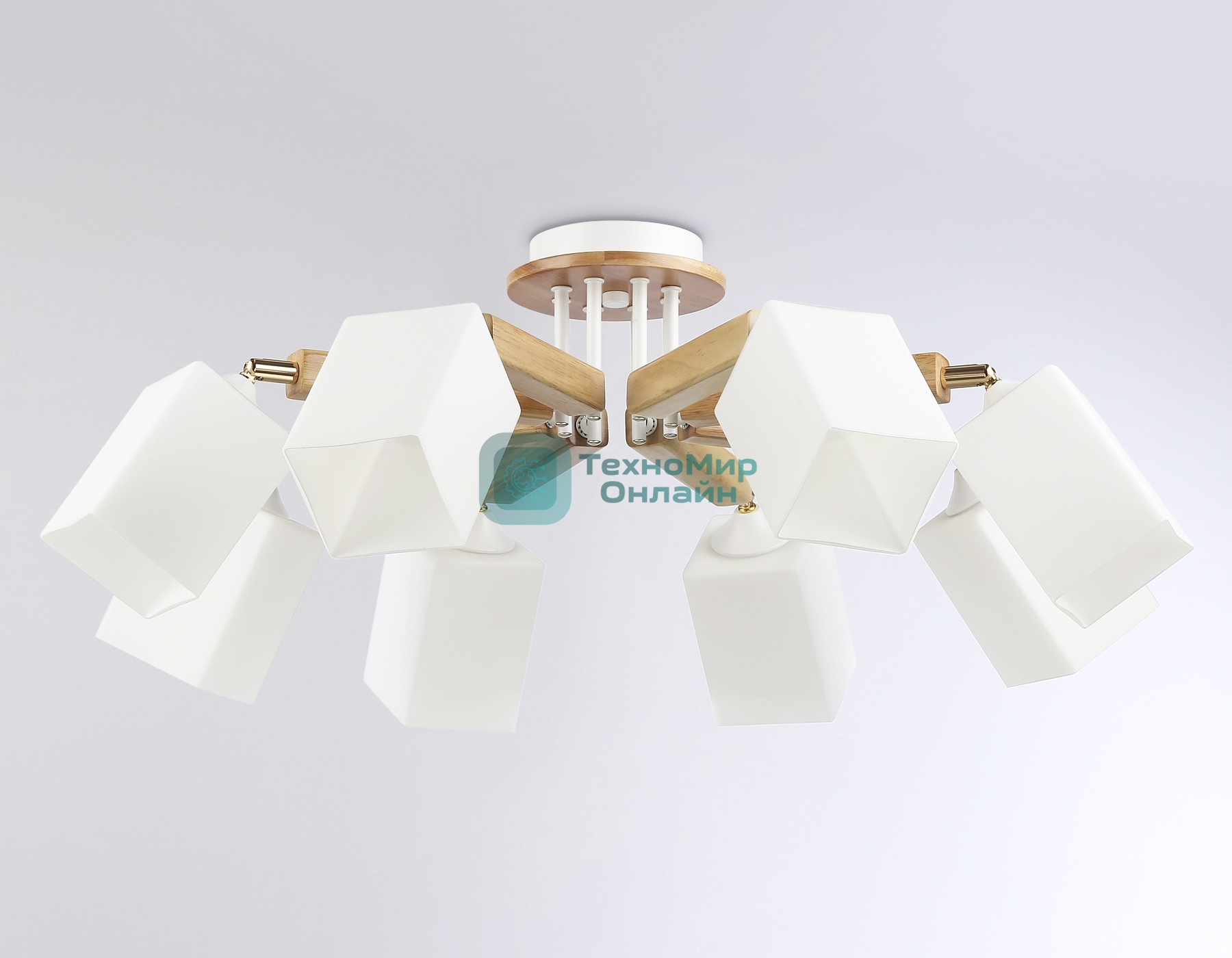 Светильник Ambrella light TR9522/8 WH/GD/FR белый/золото/белый матовый E27*8 max 40W D790*260