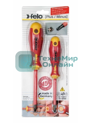 Набор отверток FELO 41792191 набор крестовых диэлектрических отверток ergonic 2шт