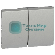 Лиц. панель д/дв. выкл., aluminium