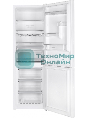 Холодильник Maunfeld MFF185NFW белый глянц. двухкамерный 211/104л морозилка снизу, No Frost