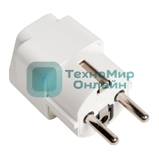 Переходник сетевой с китайской вилки на евровилку, с заземлением