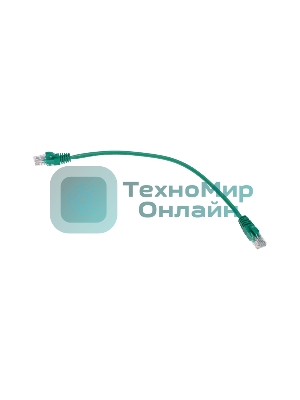 Патч-корд U/UTP Rexant cat.5e, RJ45-RJ45, 26AWG, ZH нг(А)-HF, зеленый, 0,3 м