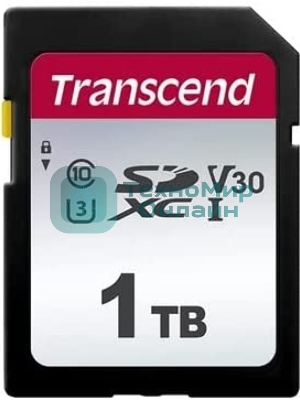 Флеш карта SDXC 1Tb Class10 Transcend TS1TSDC300S 300S w/o adapter