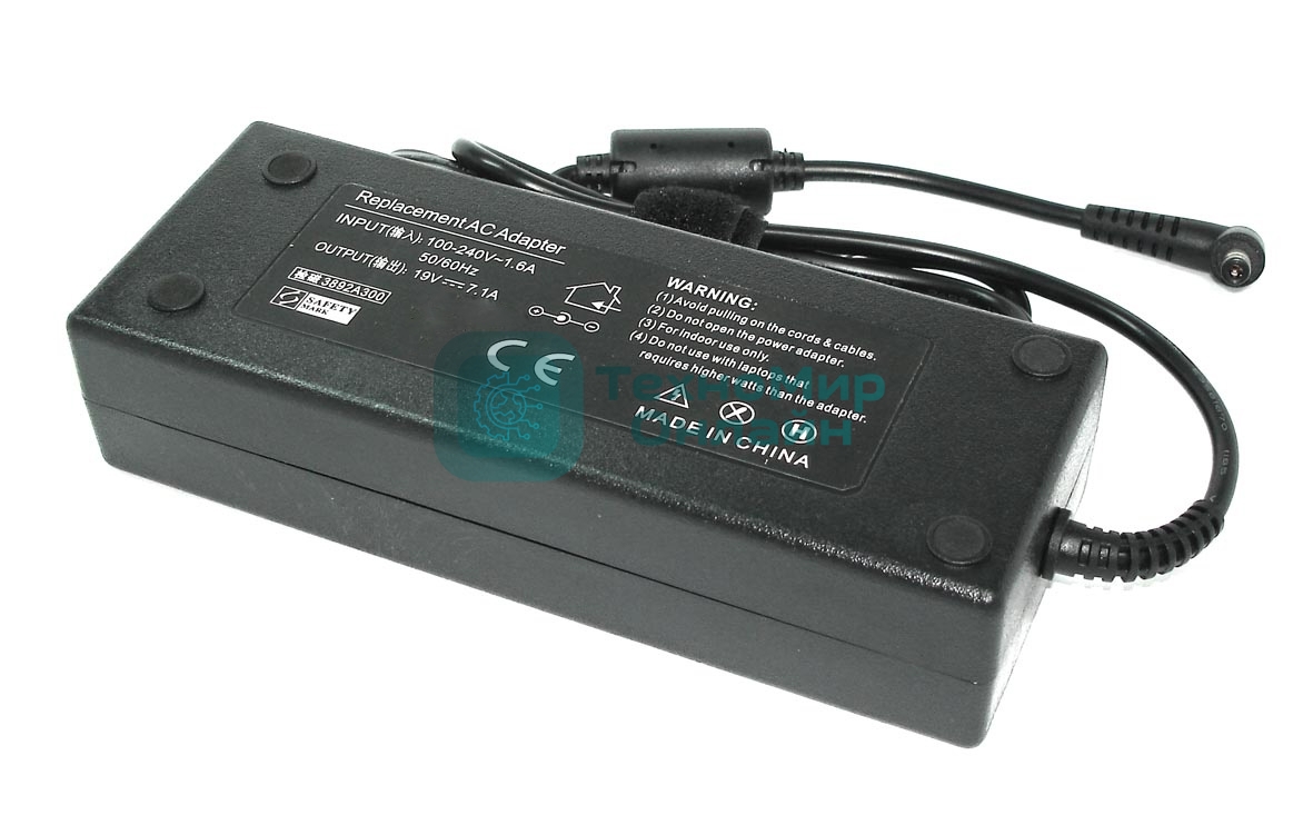 Блок питания (сетевой адаптер) для ноутбуков Delta 19V 7.1A 5.5x2.5 REPLACEMENT