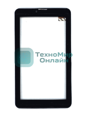 Сенсорное стекло (тачскрин) для Irbis TZ51, черное с рамкой